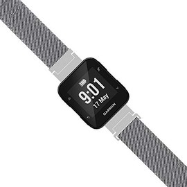 LeiOu Steel Mesh Strap Compatible with Garmin Forerunner 35 Band (Rose Gold Large)