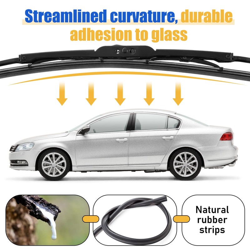 BBTO 10 Pack 22 Inch Wiper Blades Silicone Wipers Durable