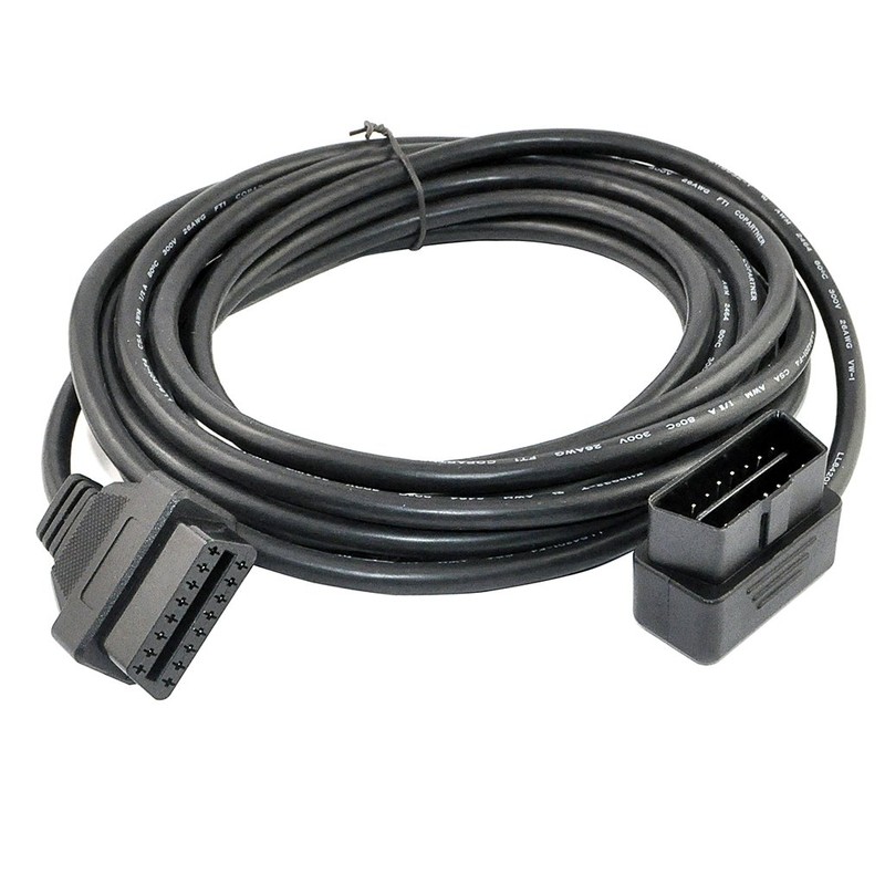 OLLGEN 5M/16.4ft OBD II Cable OBD2 16 Pin Right/Left Angle