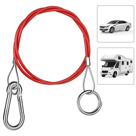 URAQT Breakaway Cable, Trailer Caravan Breakaway Break Away Cable with Carabiner and Heavy Duty Burst Ring, Towing Coupling Safety Cable, Emergency Cable for Breakaway Brake Safety Handbrake