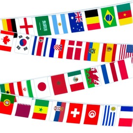 Countries Flags,International Flags,47.5Ft /14.5M 50 Nations World Flag Baner Bunting,World Flag Banner Decoration,World Flags Banner,International Banner String Flags World Flag Bunting Banners