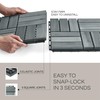 THYOI Deck Tiles, Patio Flooring - Outdoor Waterproof Acacia Wood