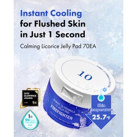 It’S SKIN LI Calming Jelly Pad with Licorice Root Extract, Azulene and Chamomile Extract - Moisturizing and Soothing Facial Toner Pads for All Skin Type, 70 Sheet (4.05 fl.oz.)