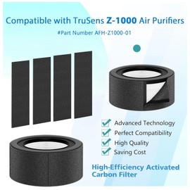Z-1000 Filter Replacement For TruSens Z-1000 Air Purifier, Part # AFH-Z1000-01（3 x HEPA + 4 x Activated carbon ）used for Small Room