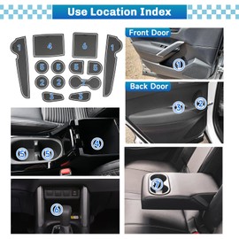 SXCY for 2022-2024 Corolla Cross Accessories Cup Holder Inserts Liner 2024 Corolla Cross Door Slot Mats Corolla Cross Accessories 2024 Corolla Cross Console Liners Waterproof Anti-dust Mats (White)