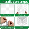 Adnee 7 Pack Wire Plant Protector with Cover-20x12x12 Inch Detachable