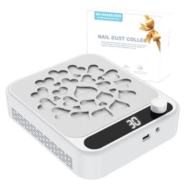 MOCOWIND Professional Nail Dust Collector: Powerful Nail Fan Dust Collector Extractor with Reusable Filter, Quiet Electric Vacuum Cleaner Suction Machine for Acrylic Gel Nails Polishing Salon Home Use