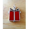 New Sterling Silver 18x15mm Red Wrapping Bow Christmas Gift Present