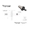 Tegara CAT40 ER11 Collet Chuck Tool Holder, 3" Projection Length,