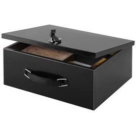 xydled Fire Resistant Safe Fire Safe Box with Key Lock for Home Office Security Storage for Valuables Documents,13.2 x 11 x 4 Inch,Black