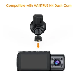 Vantrue USB-C GPS Mount for N4/ N2S/ X4S/ T3, Dash Cam Car Suction Cup Mount with GPS Receiver for Speed, Route, Loction Tracking