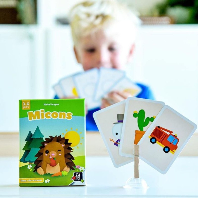 GIGAMIC Micons - Juego de Cartas para niños
