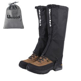 UNIQOCK Leg Gaiters for Hiking Boots, 900D Waterproof Hunting Hiking Gaiters Adjustable Snow Boot Gaiters for Climbing, Dirt-Proof Ripstop Shoe Gaiters for Men Women, Durable Snake Gaiters