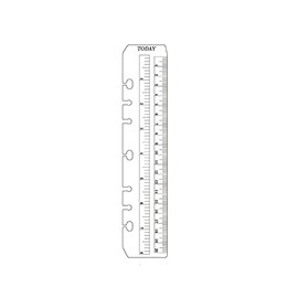 Touch Futu Ruler PVC Today Page Marker Insert organiser refill A5 Size