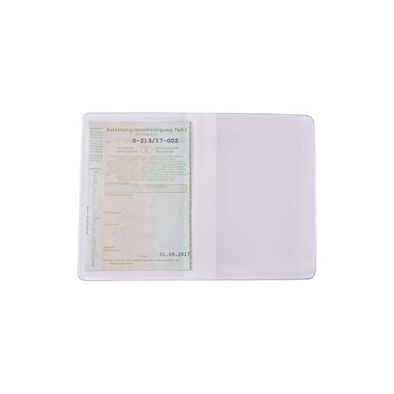 orgaexpert Car Licence Protective Case White 2 Compartments 120 x