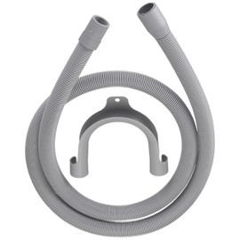 Haas Kunststoff-Waschmaschinen-Ablaufschlauch (mit Schlauchhalter), 2,5 m