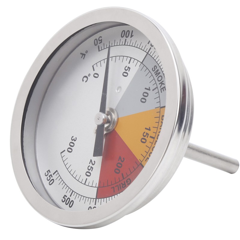 0‑300℃ 1/2in NPT Stainless Steel Grill Thermometer Oven Temperature Meter