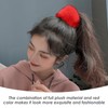 4 Pieces Red Plush Hair Bobbles Cute Plush Hair Ties