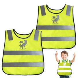 Ourdort Ourdort 2 Stck Warnweste Kinder,Kinderwarnweste fr (3-12 Jahre),Kinder Sicherheitswesten,Atmungsaktive Warnweste,Reflektierende Sicherheitsweste kinder,fr Jungen & M?dchen,Zur Sicherheit der Kind