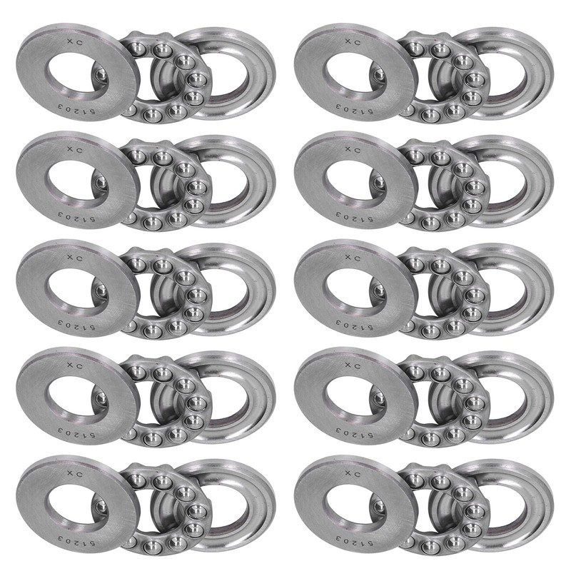 10Pcs Thrust Ball Bearing Single Direction Accessory Replacement Set Kit