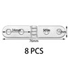 8 PCS 180 Degree Round Corner Folding Flip Hinges for