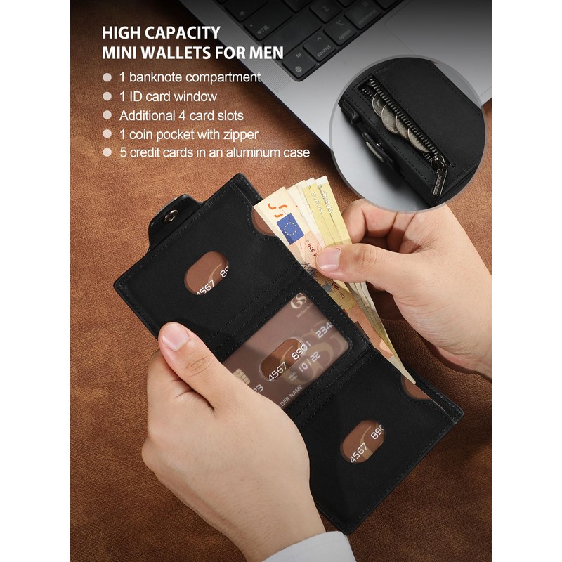 GSG SINCE 1998 Men's Wallet RFID Blocking Leather Wallet for