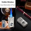 NINSI 5-in-1 Butane Torch Lighter, Windproof Triple Blue Flames, Adjustable
