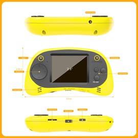 Kids Handheld Games 16 Bit Retro Video Games with 220 HD Electronic Games - 2.5'' LCD Portable Travel Games Gifts for Boys Girls Ages 4-12