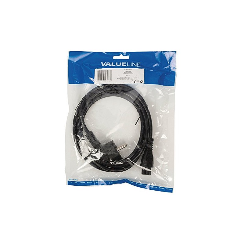 Cordon electrique secteur tripolaire noir 1.80m