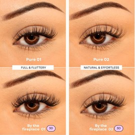 Feinner DIY Lash Cluster Kit Invisible Band Long Lasting Waterproof Bond Seal Remover Natural Eyelashes Cosmetic Makeup Salon Outdoorfun:_Only lash By The Fireplace 01 