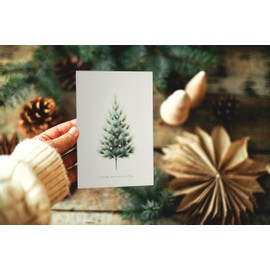 Refined Premium Christmas Cards with Envelopes (Kraft Paper) – Pack of 10 | Christmas Card Set Simple & Elegant | A6 Exclusive Folding Cards with Envelope Set Business Team Company