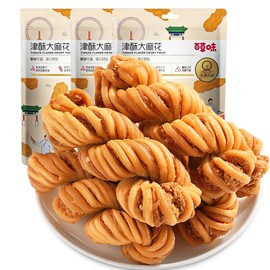 GCYYSIQS Fried Dough Twist,Handmade Snack Mahua,Chinese Traditional Snacks(360g/12oz),3packs,麻花