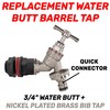 Water butt/rain barrel/tank adaptor+bib tap,1/2" bsp (21mm hole) or 3/4"