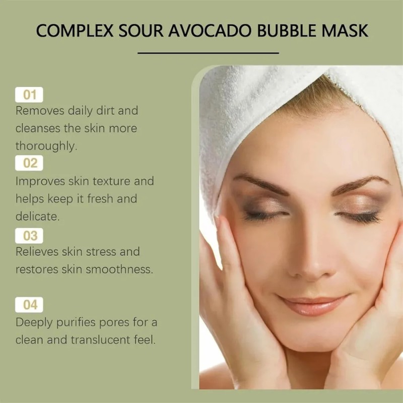 Mascarilla Facial Limpiadora De Aguacate Con Ácido Complejo