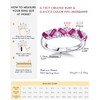 DAYBYDAY Ruby Band Ring 925 Sterling Silver July Birthstone Rings