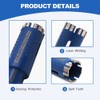 HIGHDRIL Diamond Core Drill Bit,Diameter 1-1/2inch/38mm with 5/8-11 Thread,Dry Hole