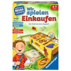 Ravensburger 24985 - Wir spielen Einkaufen - Spielen und Lernen für Kinder, Lernspiel für Kinder ab 4-7 Jahren, Spielend Neues Lernen für 2-4 Spieler, Yellow