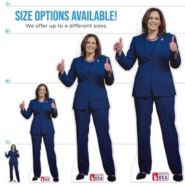 Kamala Harris Life Size Cardboard Cutout | Coroplast High Resolution Stand Up | Upload Your Own Photo - Perfect for Rallies, Harris Supporters, Parties, etc. - 6FT