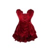Daisy Corsets Top Drawer 2 PC Dark Red Velvet Lace-Up