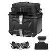 TINGPAI Motorcycle Top Case Set，Including Tail Box、Base Bracket、Backrest、Bag，Waterproof Aluminum Handle