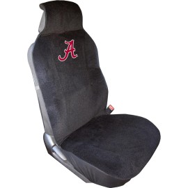 FremontD 2 Sideless Black Velour Truck Car SUV Seat Covers Big Logo Alabama Crimson Tide
