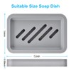 2PCS Draining Soap Dishes, Dishwashing Sponge Soap Holder with Water
