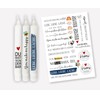 Kerzen Tattoofolie - LEBE.LIEBE.LACHE. - Sprüche zum Verschenken - für