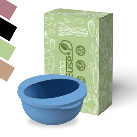 elastoREuse REuse Salad Box Take Away Packaging Food Container to Go 1.0 L Comfortable Blue/Transparent