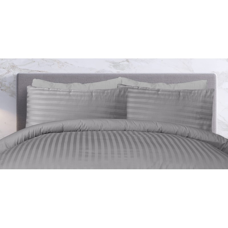 Sleepdown Soft Hotel Quality 225 THREAD COUNT POLYCOTTON Satin Stripe