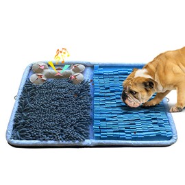 Snuffle Mat Dogs, Interactive Foraging Puzzle Blanket, Nosework Feeding Bowl Sniffing Pad Puppies Small Medium Pets, Dog Toy, Slow Feeder, Enrichment Mats, Stress Relief for Pets