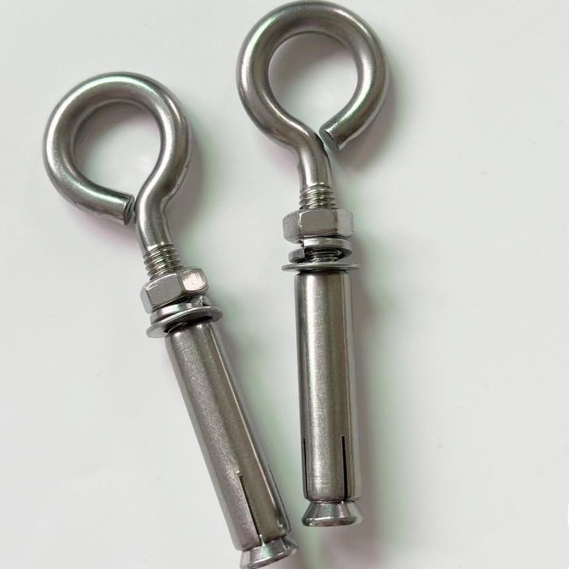 AIVOOF Concrete Eye Bolt,2 Pack M8 Stainless Steel Expansion Screws