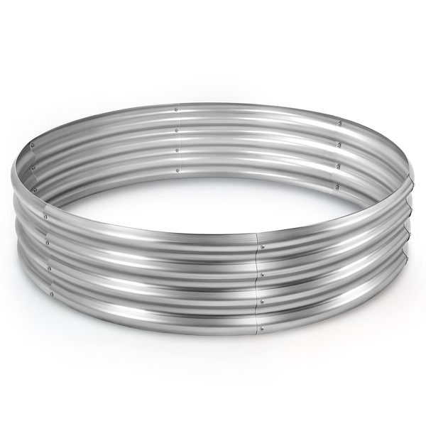 Land Guard Galvanized Raised Garden Bed Kit, Galvanized Planter Raised