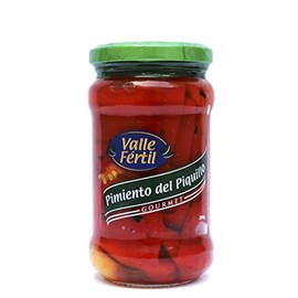Valle Fertil Piquillo Peppers ( Pimientos del Piquillo ) 10.2 Oz ( 290 grams ) Glass Jar (Pack of 1)