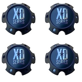 4X Wheel Hub Cap KMC XD Satin Black 6 Lug Bolt On XD820/XD835 Wheel Center Cap 1079L145SB-H42 4PCS